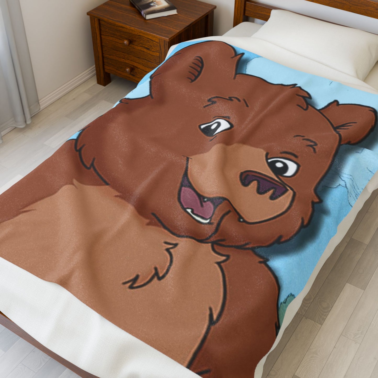 Cozy Little Bear Plush Blanket