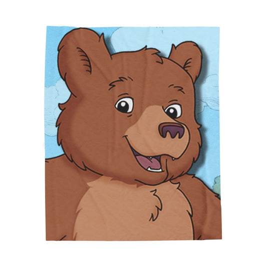 Cozy Little Bear Plush Blanket